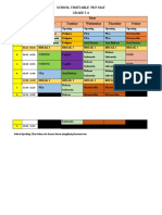 Contoh School Timetable 3 A