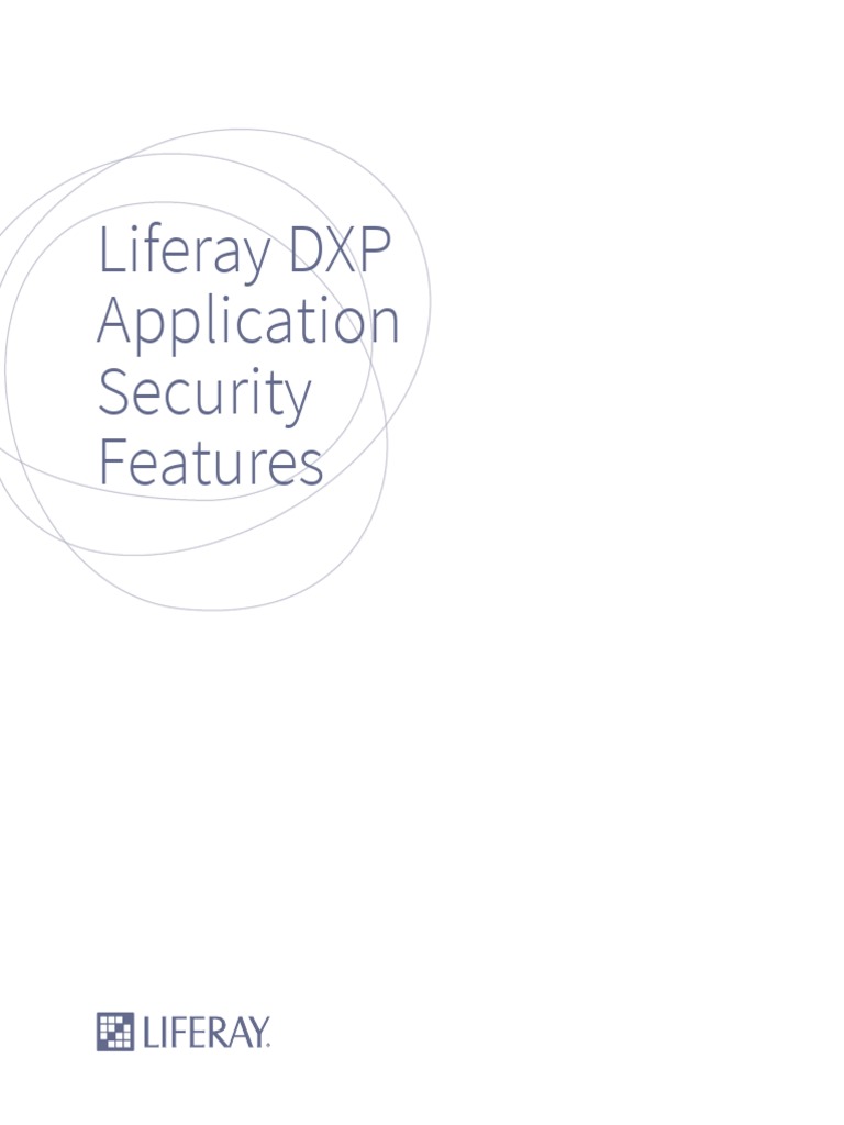 Liferay DXP Application Security Features | PDF
