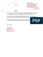 Reference Sample Cover Letterletter - Phyto Pharma LTD