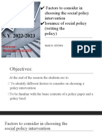 Social Policy Development
