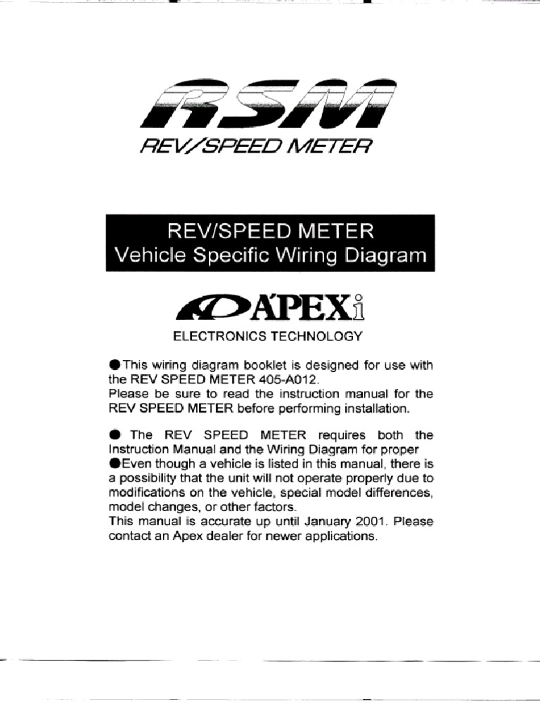 Apex'i Rev Speed Meter Wiring Guide | PDF | Technology & Engineering