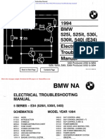 BMW 525i 525it 530i 530it 540i 1994 Electrical Troubleshooting Manual