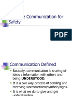 Effective Communication For Safety