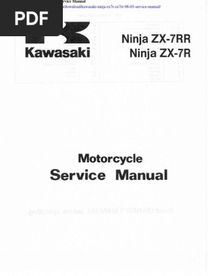 Kawasaki Ninja ZX-7RR サービスマニュアル Kawasaki Ninja Zx7r Zx7rr 96 03 Service Manual | PDF