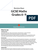 GCSE Maths Revision Race (Grades 6 9)