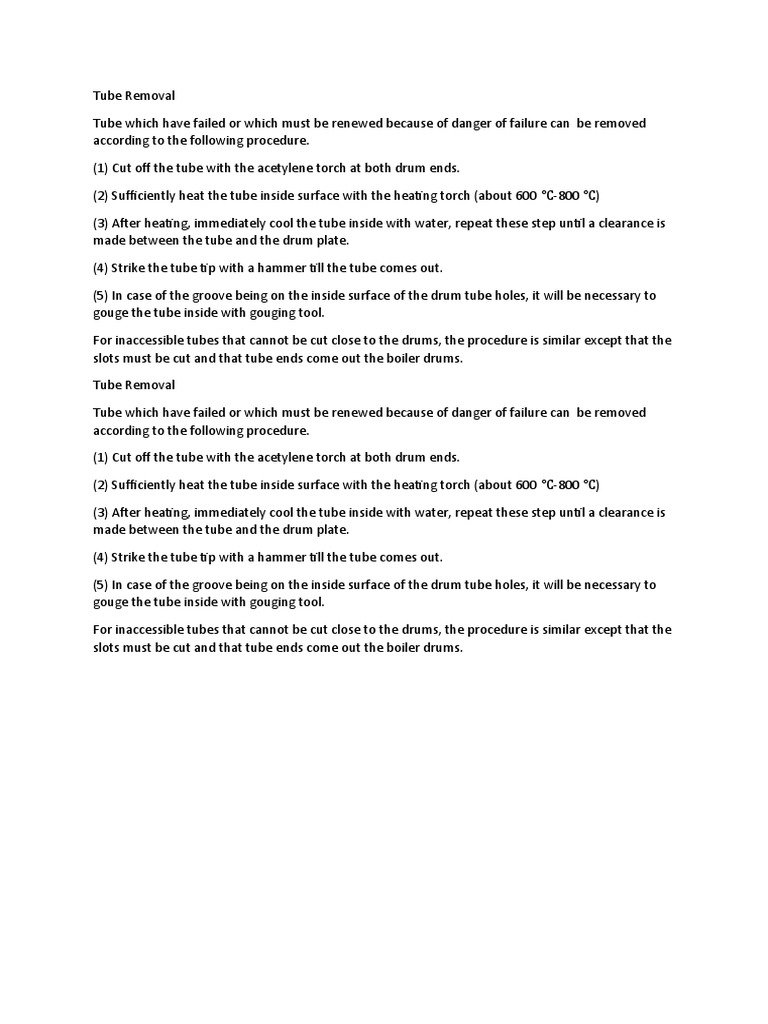 Tube Removal PDF