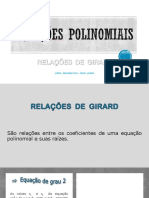 Aula 05 - Eq. Polinomiais - Relações de Girard