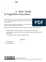 Integrations That Leads To Logarithm Functions