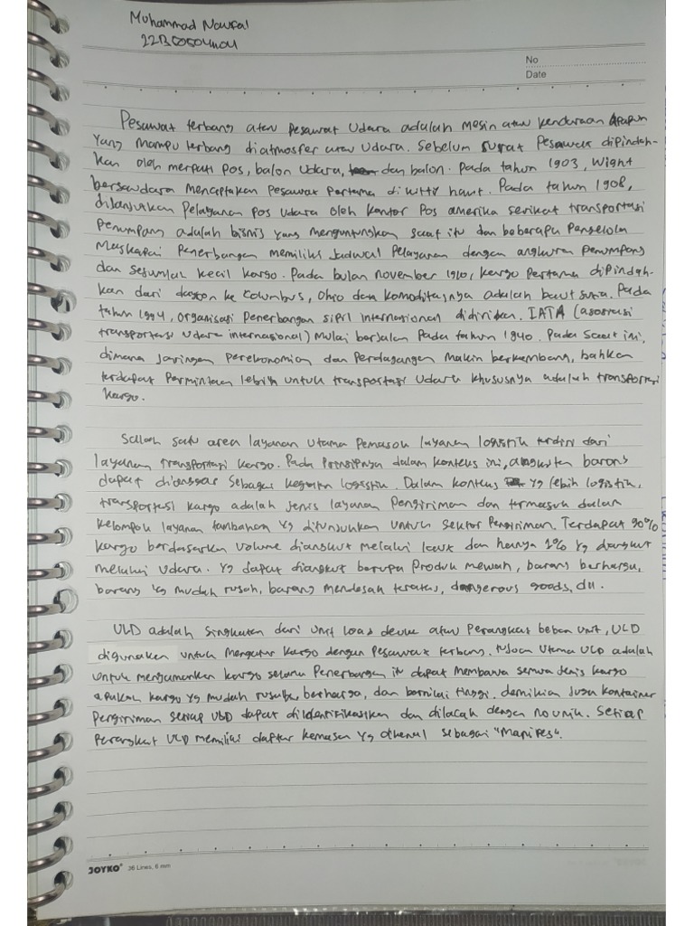 Basic Cargo Muhammad Naufal (22B505041104) | PDF
