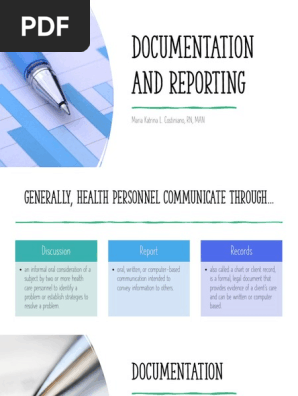 Documenting and Reporting