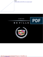Cadillac Deville 2002 Service Reapair Manual