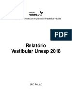 Relatório Vestibular Unesp 2018: Fundação para o Vestibular Da Universidade Estadual Paulista