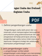 Pengembangan Usaha Dan Evaluasi Usaha