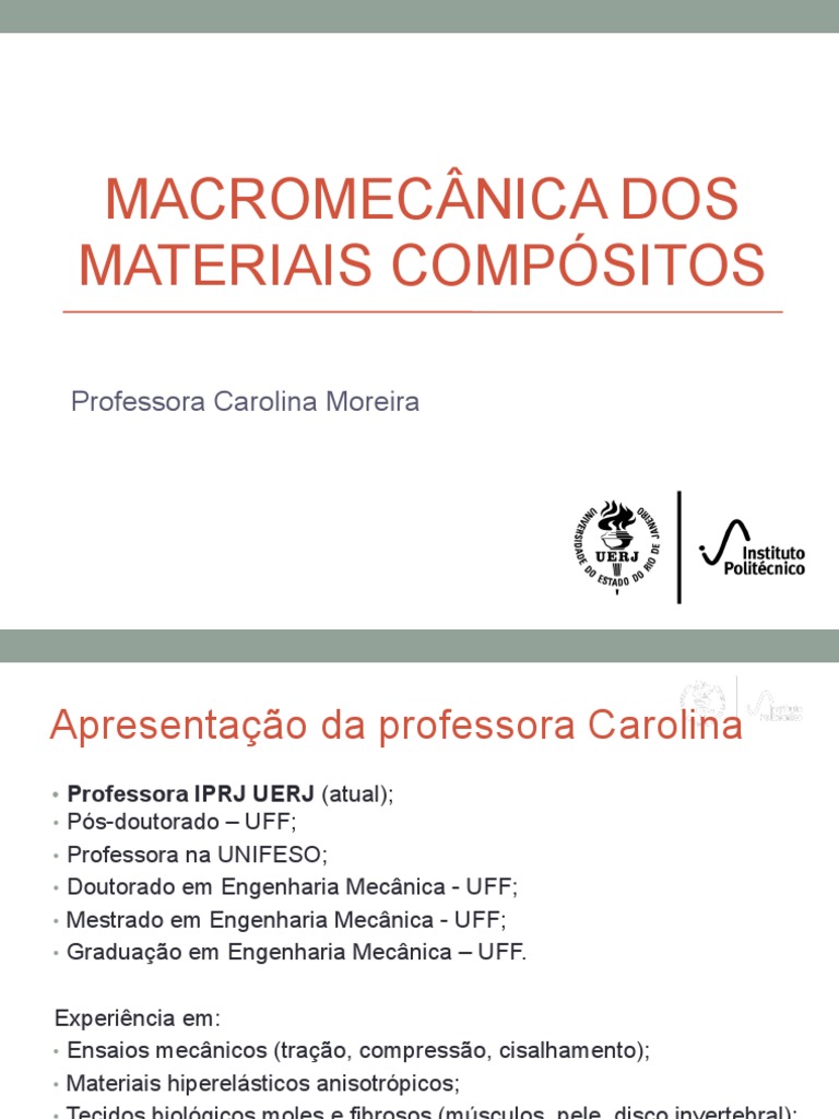 Macromecânica de Materiais Compósitos | PDF | Material composto | Materiais