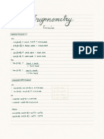 Basic Trigonometry Formulae