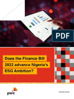 Does The Finance Bill 2022 Advance Nigeria S Esg Ambition