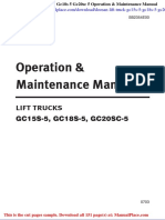Doosan Lift Truck Gc15s 5 Gc18s 5 Gc20sc 5 Operation Maintenance Manual