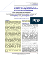 An Empirical Analysis On Post Traumatic Stress Disorder Among Recently Diagnosed Cancer Patients