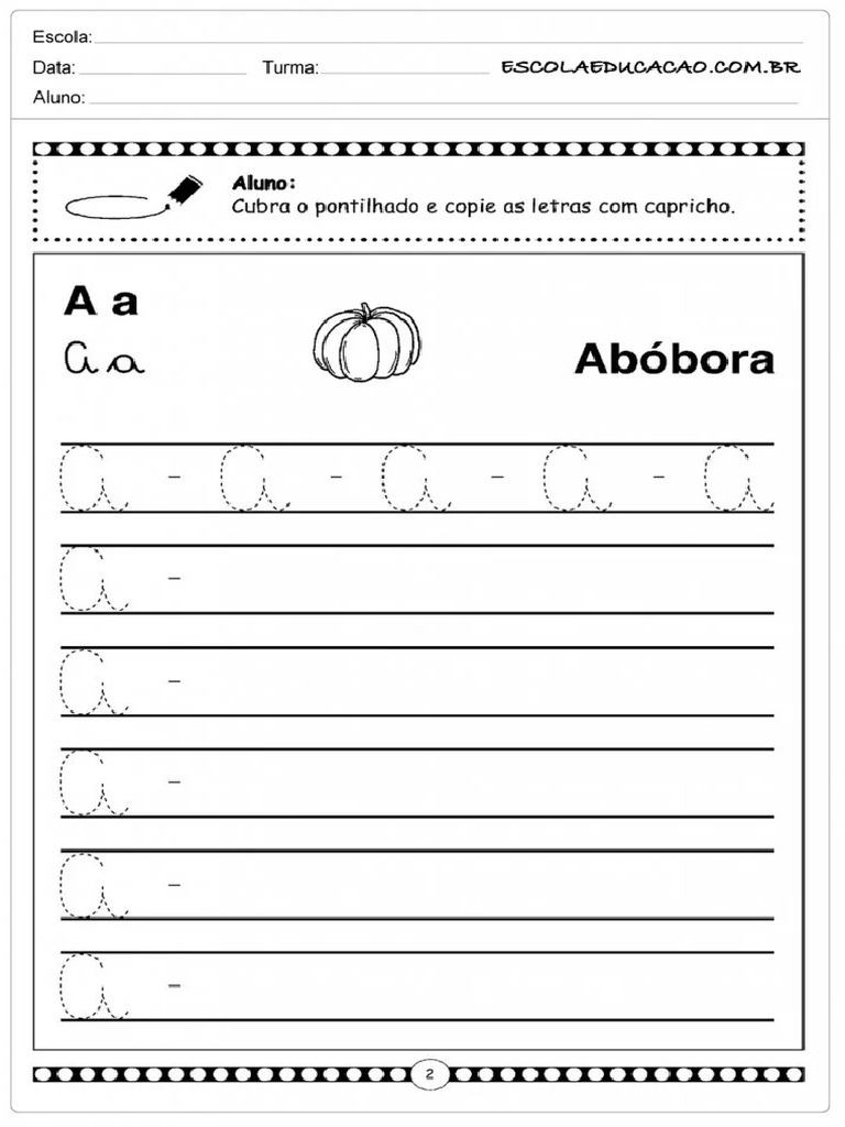 Apostila de Letras Cursiva - Caligrafia | PDF