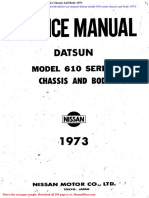 Service Manual Datsun Model 610 Series Chassis and Body 1973