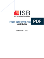 FIN201 - Corporate Finance - Trimester 1 2023