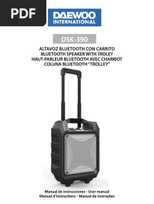 Manual Daewoo DSK-395 62009972