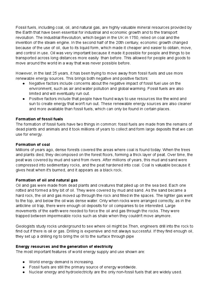 environmental summary pages 2836 PDF Energy Development Fossil Fuels