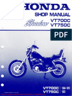 Honda Vt700c Vt750c 84 Shop Manual