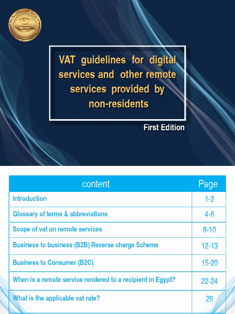 VAT Guidelines for Remote Services in Egypt | PDF | Value Added Tax ...