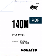 Komatsu Rigid Dump Trucks 140m Shop Manual