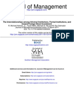 The Interrelationships Among Informal Institutions, Formal Institutions