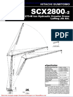 Hitachi Sumitomo Scx2800 2tw Hydraulic Crawler Crane Specifications