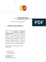 Certificado Medico: Ministerio de Salud Pública