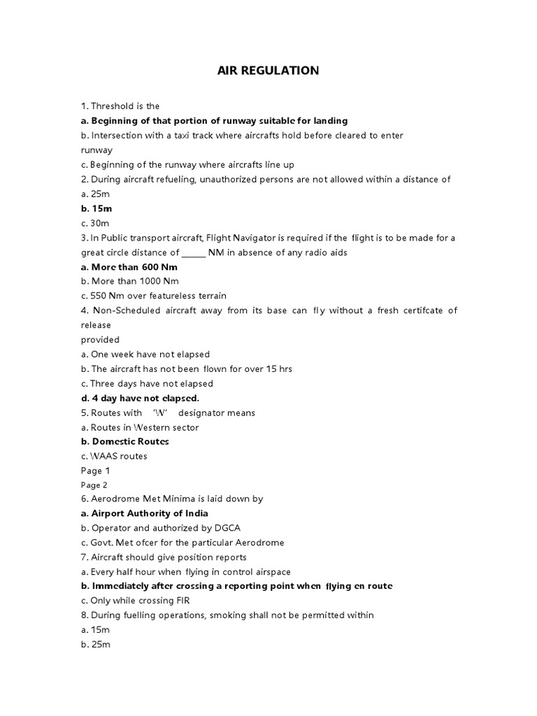 Air France Flight Rules