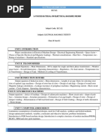 Unit I Introduction: EEE 521 A Course Material On Electrical Machines Design