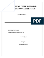 2nd Virtual International Negotiation Competiton (Swapnil)