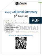 Onlyias 9 June 2023 Daily Editorial Summary English