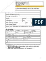 Food & Beverage Alleged Food Borne Illness Record Form STHH