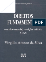 Direitos Fundamentais Conteúdo Essencial, Restrições e Eficácia 2 ED 2010 - Virgilio Afonso