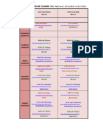 PACE LIVE ONLINE CLASSES 12th Time Table W.E.F. 26.06.2023 Till 02.07.2023