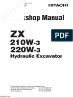 Hitachi Hydraulic Excavator Zx210w 3 Zx220w 3 Workshop Manual