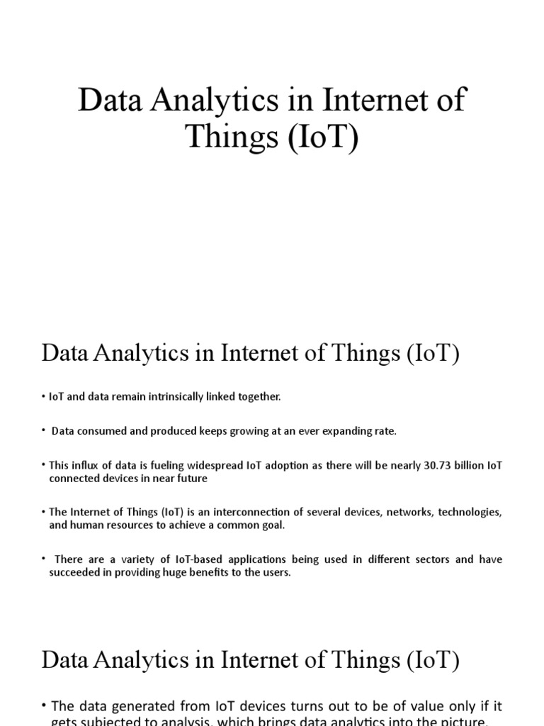 IoT Data Analytics Overview | PDF | Computers