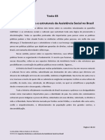 ASPECTOS HISTÓRICOS E ESTRUTURAIS DA ASSISTÊNCIA SOCIAL NO BRASIL