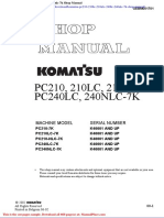 Komatsu Pc210 210lc 210nlc 240lc 240nlc 7k Shop Manual