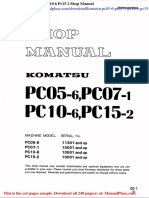 Komatsu Pc05 6 Pc07 1 Pc10 6 Pc15 2 Shop Manual