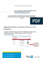 Accessing Rosetta Stone Through ESL Website