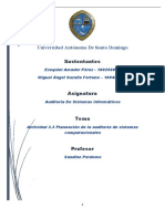 Actividad 3.3 Planeación de La Auditoría de Sistemas Computacionales