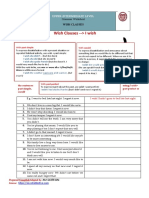 Grammar Worksheet WISH CLAUSES 1 2