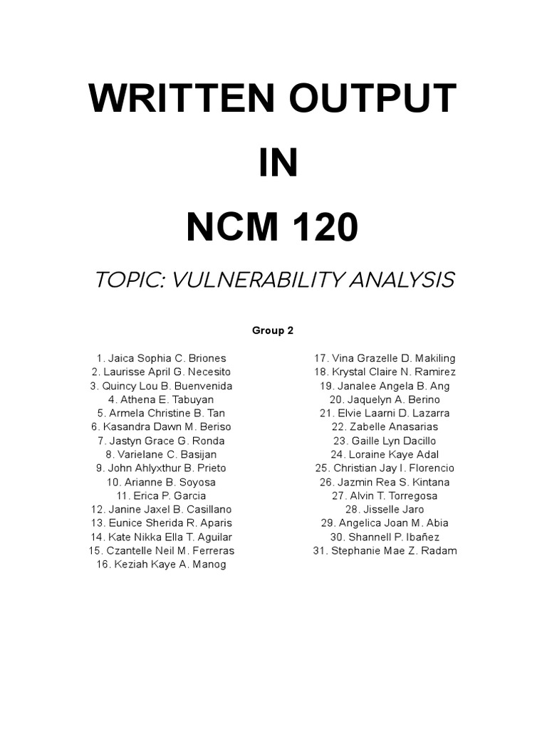 Vulnerability Analysis | PDF | Vulnerability | Hazards