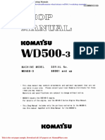 Komatsu Wheel Dozers Wd500 3 Workshop Manuals